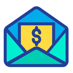 Lineal color Dollar Message icon