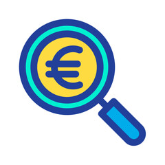 Lineal color Euro Search icon