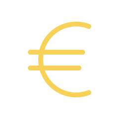 Lineal color Euro coin icon