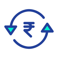 Lineal color Rupees Chargeback icon