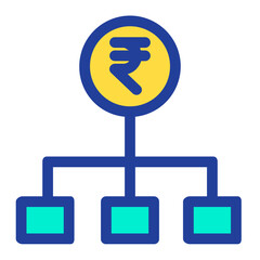 Lineal color Rupees Flow icon