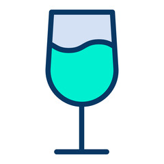 Lineal color Wine glass icon