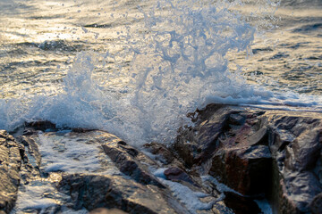 Autumnal waves in the archipelago in Finland
