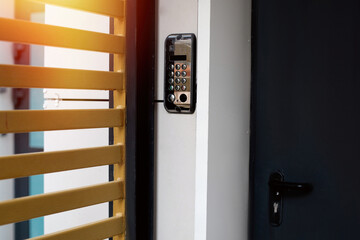 
Doorphone with code near the door, entrance at the house

