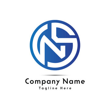 GNS letter logo design icon