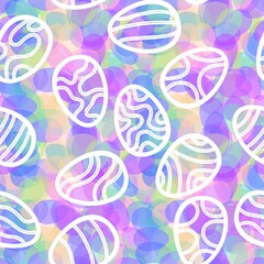 Easter eggs seamless pattern for wrapping paper and fabrics and kids clothes print and kitchen textiles