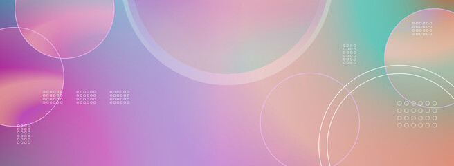 Colorful pastel background. Yellow, green, purple and pink. Background in glassmorphism style with empty space. The circle color gradation greats for wallpapers, banners, birthday invitations.