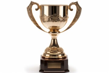 Fototapeta na wymiar isolated trophy on white. clipping path included. Generative AI