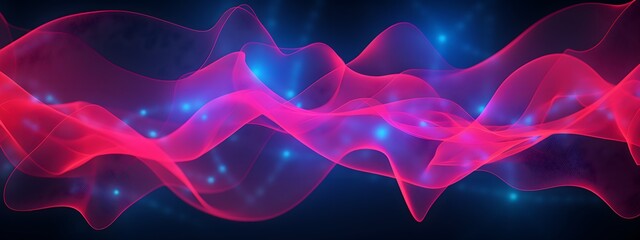 Neon Mesh Texture Web Background Banner, Futuristic Glow for Dynamic Web Design and Trendy Wallpaper