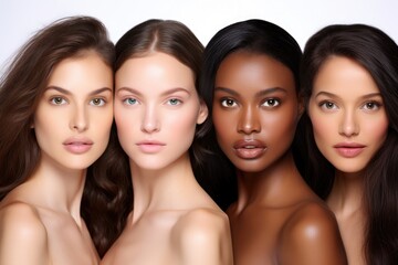 Multi-ethnic beauty women