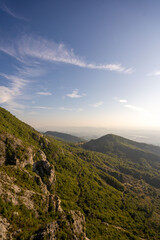 Beautiful mountains with gentle hills in Albania