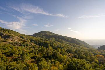 Obraz premium Beautiful mountains with gentle hills in Albania