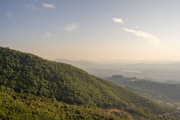 Beautiful mountains with gentle hills in Albania