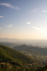 Beautiful mountains with gentle hills in Albania