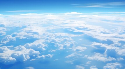 Fototapeta na wymiar capturing the stunning aerial view of clouds over a deep blue ocean generative ai