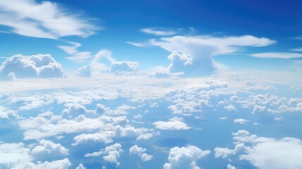 capturing the stunning aerial view of clouds over a deep blue ocean generative ai