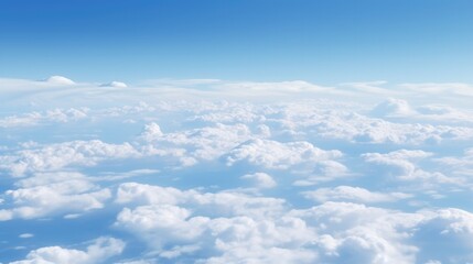 Fototapeta na wymiar capturing the stunning aerial view of clouds over a deep blue ocean generative ai