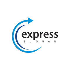 Express logo designs vector, Transport logistic delivery and shipping service.