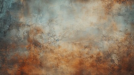 Old rusty wall background, aged weathered metal texture, ai generated - obrazy, fototapety, plakaty