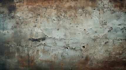 Old rusty wall background, aged weathered metal texture, ai generated