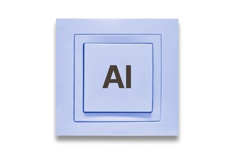 Switch with "AI" label indicating artificial intelligence activation