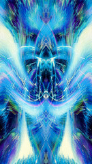 Abstract Symphony: Vibrant Brush Strokes, Extruded Cubes, Contemporary Canvas - Perfect for Modern Design, Artistic Visual Projects & Creative Endeavors