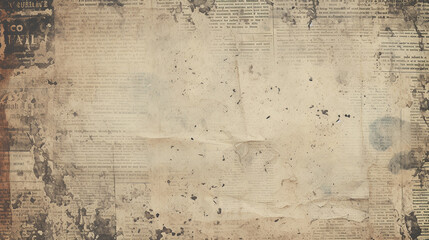 Grunge newspaper paper vintage old-aged texture background