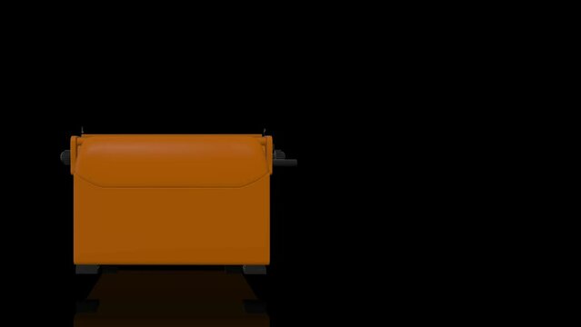 Orange Vintage Typewriter turns on itself
