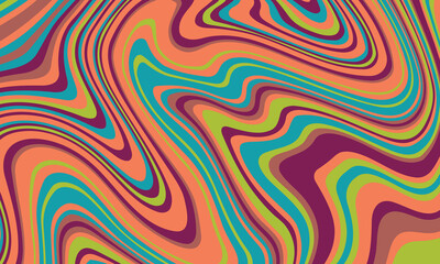 Abstract psychedelic groovy background. Vector.
