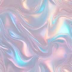 Holographic Abstract liquid background. Holo pastel poster. Pink-Blue art - obrazy, fototapety, plakaty