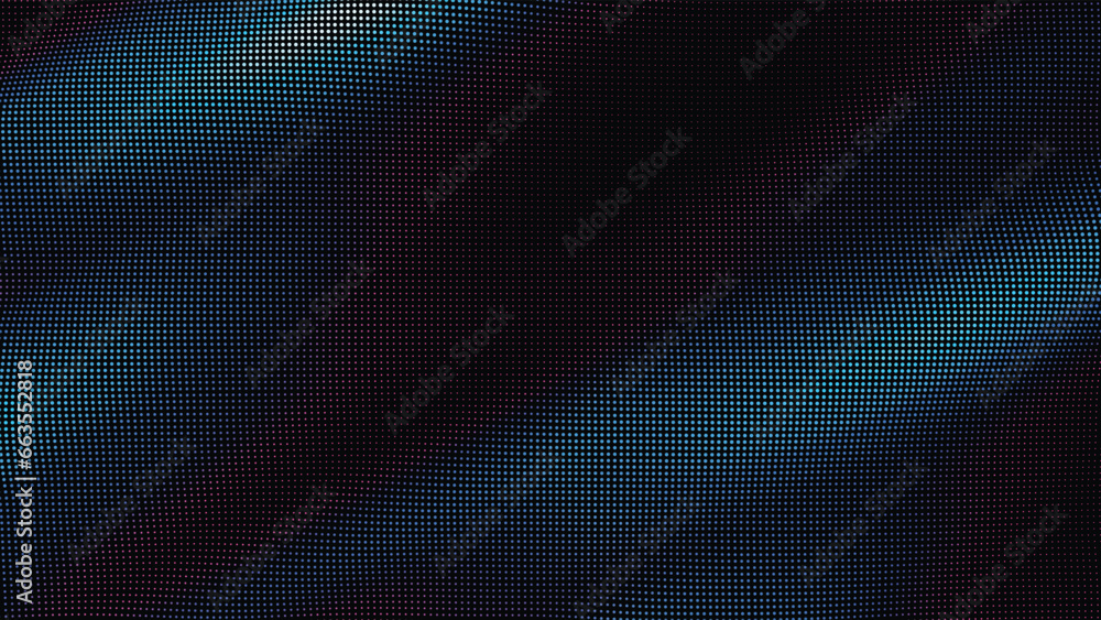 Poster waves of colorful points. digital data splash of point array. futuristic smooth glitch ui element