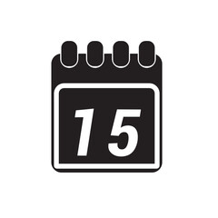 Page of calendar displaying day 14. Illustration.