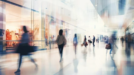 Foto op Plexiglas people in the shopping mall, motion blur © Vahagn