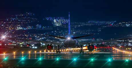 飛行機夜景