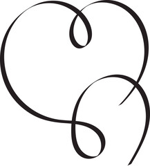Calligraphy Heart Icon