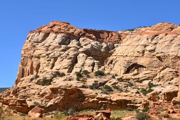 red rocks in canyon