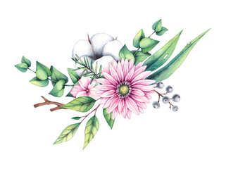 Compositions with flowers for cards, invitations, patterns