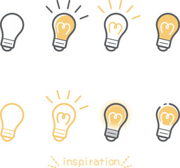 電球アイコン　セット