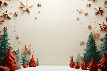Wallpapers de navidad con motivos navideños, estrellas, abetos, bolas de navidad - obrazy, fototapety, plakaty