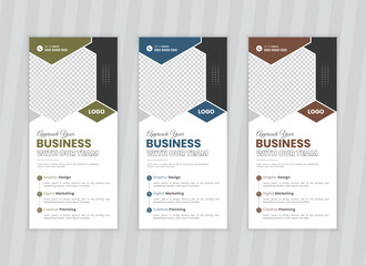 Professional business rack card or dl flyer design template