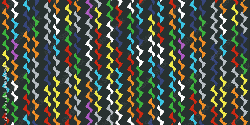 Fototapete background of multi-colored angular shapes on a black background.