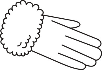 Women Glove Outline