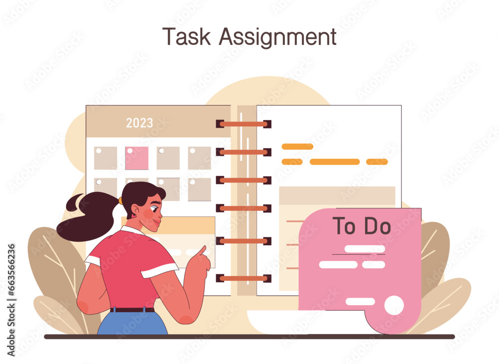 Poster delegation. task assignment and control. leader or manager transferring