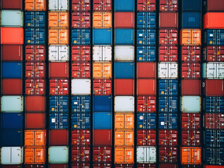 A photograph of shipping containers arranged in a neat and orderly manner in a showcase.
