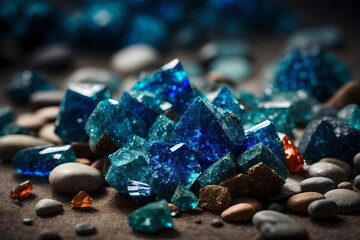 Obraz na płótnie Canvas Azure Infinity: Unveiling the Deep Blue Mysteries of Azurite