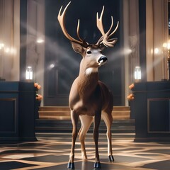 A debonair deer in a dapper tuxedo, dancing gracefully at a formal ball3