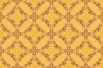 arabic pattern. White and gold background with Arabic ornament. Pattern, background and wallpaper for your design. Textile ornament. Vector illustration.