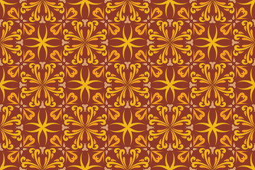 arabic pattern. White and gold background with Arabic ornament. Pattern, background and wallpaper for your design. Textile ornament. Vector illustration.