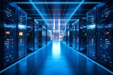 server room in a data tech company