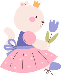 Princess Cat With Flower
